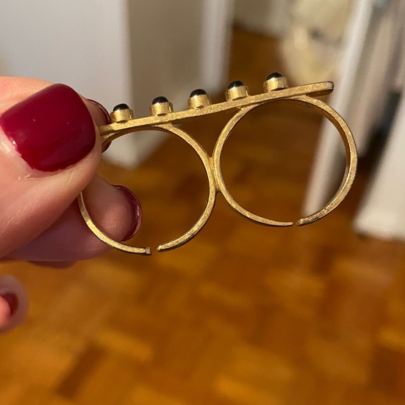 Madewell gold and black double ring - Picture 3 of 5